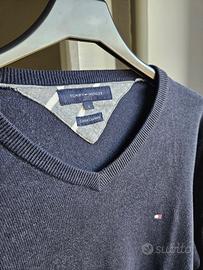 Maglione Pullover TOMMY Blu Scuro Cotton Cashmere