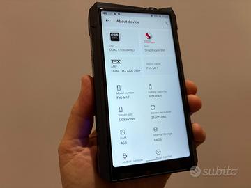 FiiO M17 Lettore Audiofilo 64GB + custodia