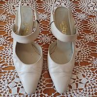 Scarpe slingback bianche DUOMO 
