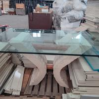 tavolo in cristallo spessore di 2 cm