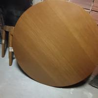 Tavolo da cucina rotondo, color noce