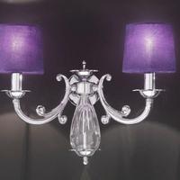 Applique a due luci in ottone finitura cromo