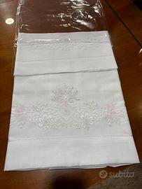 Ascigamano lino ricamo colorato
