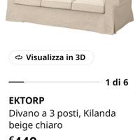 Divano 3 posti IKEA 