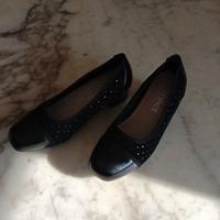 scarpe da donna nere, con tacco basso tg 36