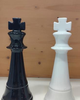 Scacchi Giganti Re bianco Re nero H 32 cm
