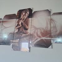 Quadro Moderno Buddha 5 Pannelli – Stile Zen / Boh