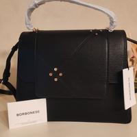 Borsa Borbonese tracolla in pelle Nera