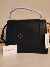 Borsa Borbonese tracolla in pelle Nera