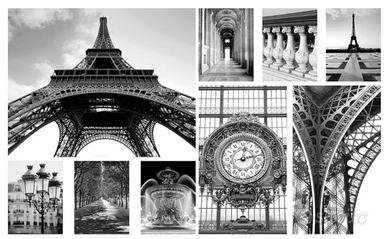 Quadri Gronby set 9 pezzi Parigi 179x112