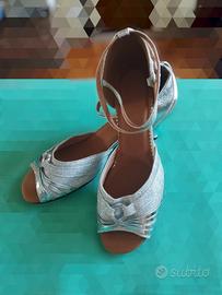 Scarpe da ballo liscio / latino NUOVE - Argento 