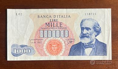 Banconota 1000 lire Giusepppe Verdi