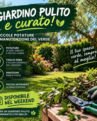 🌿 POTATURE E SISTEMAZIONE GIARDINI – WEEKEND ✂️
