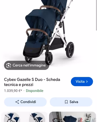 Passeggino gemellare Cybex gazelle S
