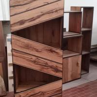 cassettiera /libreria in rovere vecchio / wenge