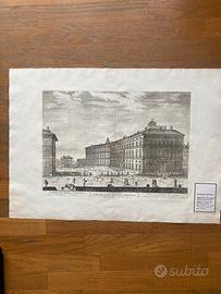 Preziosa incisione Palazzo Borghese Roma
