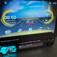 Radio 1 DIN Bluetooth, schermo estraibile, NUOVA!