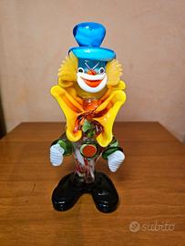Pagliaccio vintage in vetro di Murano - 20cm