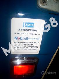 Lancia fulvia coupè adesivi manutenzione rodaggio