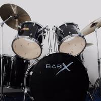 BASIX drum set modello concept line BK nera