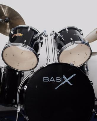 BASIX drum set modello concept line BK nera