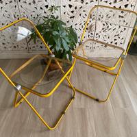 3x Sedie Plia Castelli gialle