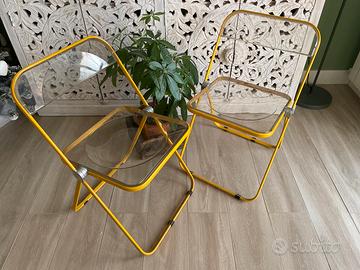 3x Sedie Plia Castelli gialle