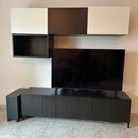 Parete attrezzata moderna porta TV + Pensili