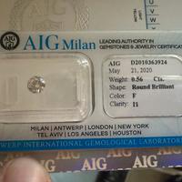 Diamante taglio brillante 0.56 carati