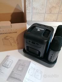karaoke wireless due microfoni nuovo con scatola