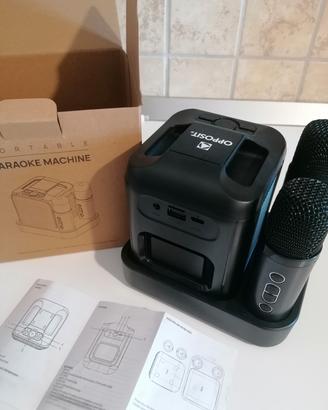 karaoke wireless due microfoni nuovo con scatola