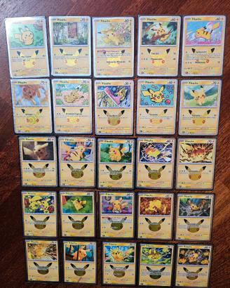 Carte pokemon pikachu 30 anniversario