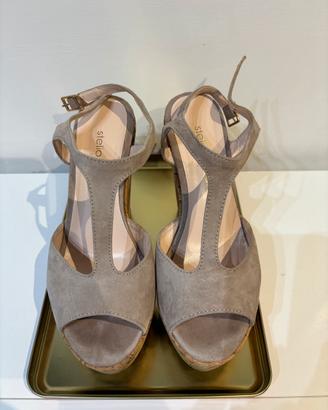 Stelio Malori Zeppe Beige tacco 12 nunero 37
