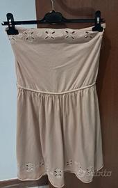 Mini Abito a Fascia Bershka - Color Beige con Rica