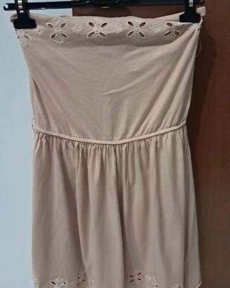 Mini Abito a Fascia Bershka - Color Beige con Rica
