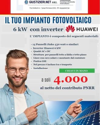 IMPIANTO CHIAVI IN MANO HUAWEI 6 kW