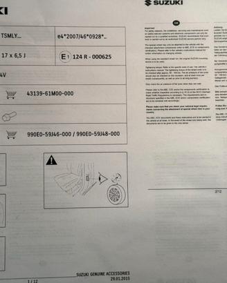 Suzuki Vitara cerchi in lega  nuovi