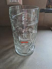 Boccale birra vetro 1 litro Pedavena 