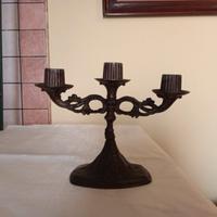 candelabro 3 fiamme ottone
