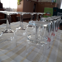 Calici più bicchieri vintage