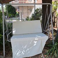 Dondolo da giardino 2 con cuscini