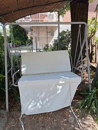 Dondolo da giardino 2 con cuscini