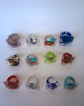 Anelli in originale vetro di Murano 