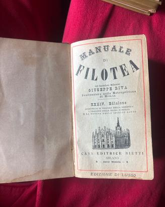 Manuale di Filotea antico  Giuseppe Riva fine ‘800