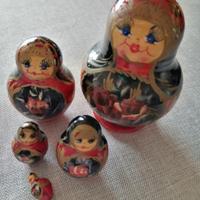Matrioska Vintage russa 5 pezzi firmata 