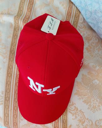 cappello ny rosso