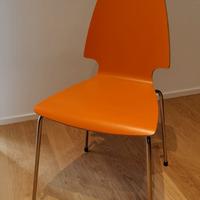 6 sedie multistrato arancio