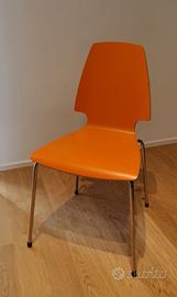 6 sedie multistrato arancio