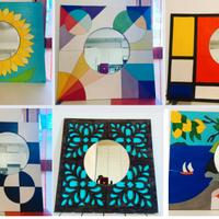 Specchi artistici artigianali in legno