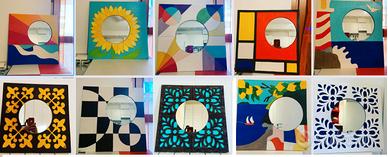 Specchi artistici artigianali in legno